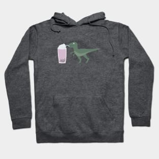 Boba Drinking T-Rex Hoodie